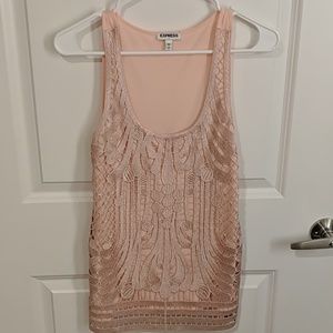 Light pink embroidered top